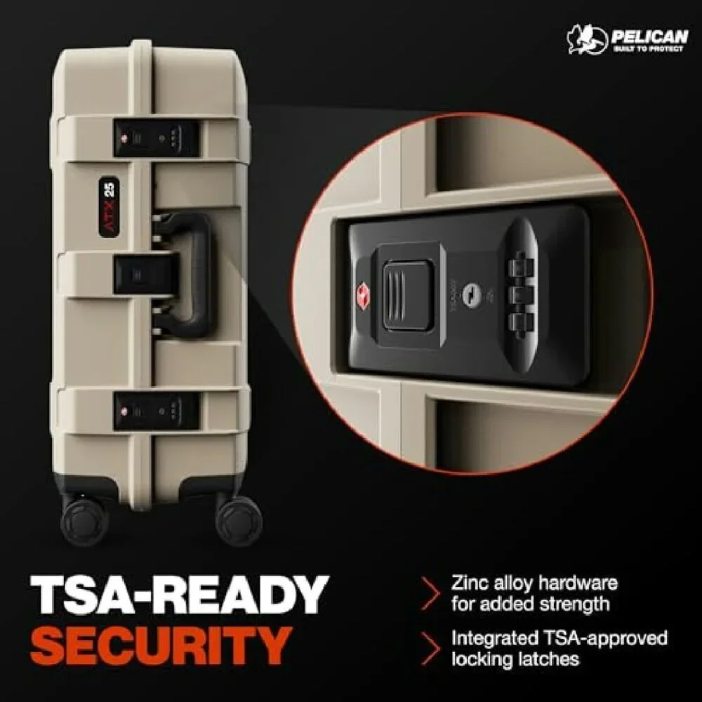 25 Inch Hardshell Check-In Suitcase with Wheels, TSA Locks, Waterproof